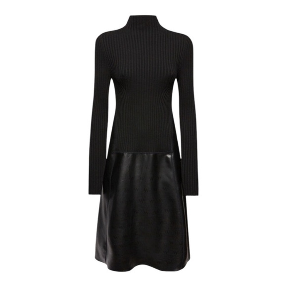 Wolford Vegan Leather Merino Wool Dress
